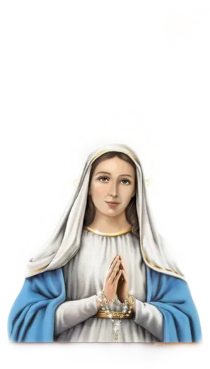 Praying Maria Religious Figure PNG Image