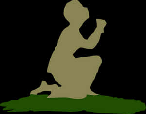 Praying Silhouette PNG image with transparent background