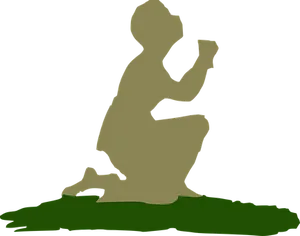 Praying Silhouette PNG Image