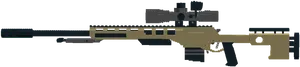 Precision Sniper Rifle Profile PNG Image