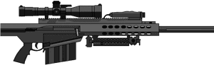 Drawn Snipers Sniper Rifle - Barrett 50 Cal Png, Transparent Png PNG image with transparent background