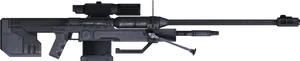 Precision Sniper Riflewith Scope PNG Image