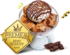 Premium Quality Ice Cream Dessert PNG Image