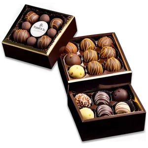 Premium Truffle Chocolate Box Png Lwv80 PNG Image