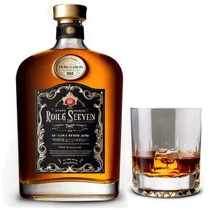 Premium Whiskey Bottle Png Emi PNG Image