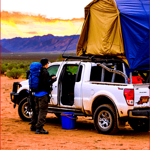 Preparing for a Desert Camping Trip PNG 06122024 PNG image with transparent background