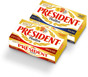 President Butter Saltedand Unsalted Packages PNG image with transparent background