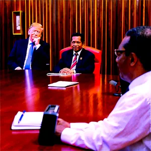 President In Cabinet Meeting Png 06132024 PNG Image