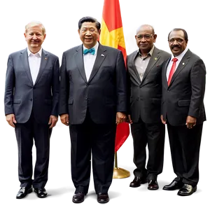 President With World Leaders Png Oif PNG Image