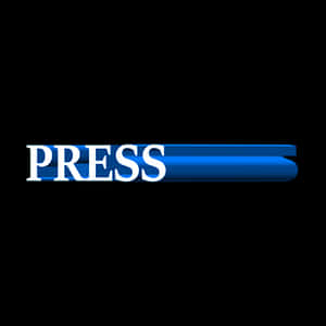 Press Logo Blueon Black PNG with transparent background
