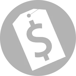 Price Tag Icon Gray Background PNG Image