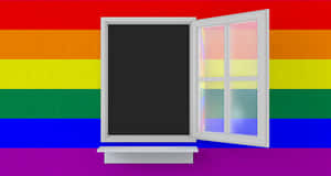 Pride Colored Backgroundwith Open Window PNG with transparent background