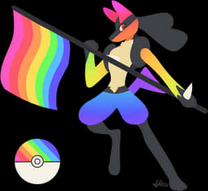 Pride Lucario Don't Be Afraid To Ask For A Same Flag/pokemon - Lucario Gay Pride, HD Png Download PNG image with transparent background