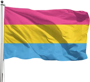 Pride Pansexual Flag Waving PNG Image