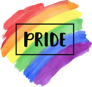 Pride Rainbow Brushstrokes PNG Image