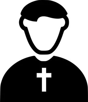 Priest Silhouette Icon PNG Image