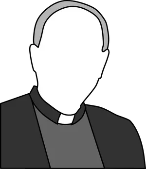 Priest Silhouette Vector PNG Image