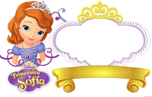 Princesita Sofia Frame Design PNG Image