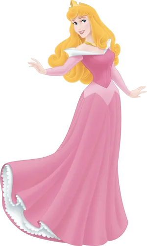 Princess Aurora Pink Dress PNG Image