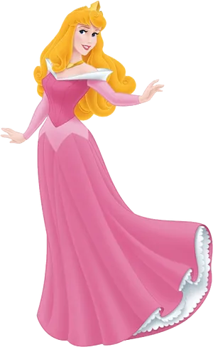 Princess Aurora Pink Dress PNG Image