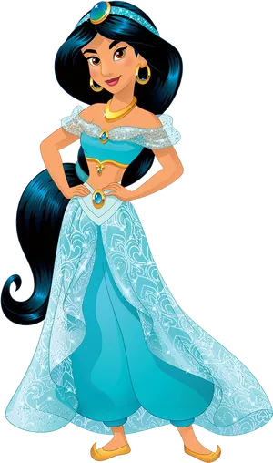 Princess Jasmine Animated Character PNG Image