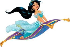 Princess Jasmine Magic Carpet Ride PNG Image