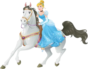 Princess_on_ Horseback PNG Image