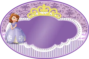 Princess Sofia Frame Design PNG Image