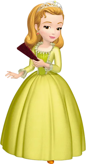 Princess Sofia Holding Book PNG Image