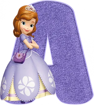 Princess Sofia Letter A Graphic PNG Image