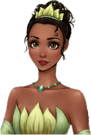 Princess Tiana Portrait PNG Image