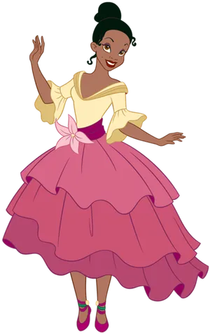 Princess Tianain Pink Dress PNG Image