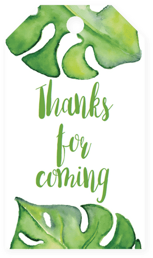 Printable Banana Leaf Favor Tag Template By Littlesizzle - Template Printable Leaf Gift Tag Template, HD Png Download PNG image with transparent background