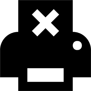 Brak Papieru W Drukarce Icon - Check Mark X Icon PNG image with transparent background
