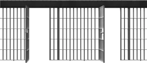 Prison Cell Bars Openand Closed PNG Image