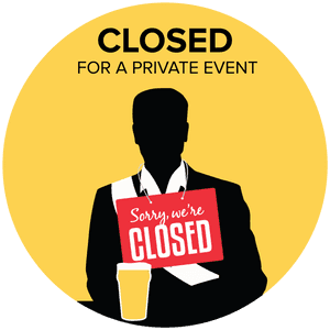 Private Event Closed Sign PNG