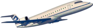 Private Jet In Flight Illustration PNG Image