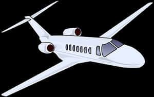 Private Jet Vector Illustration PNG image with transparent background
