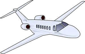 Private Jet Vector Illustration PNG Image