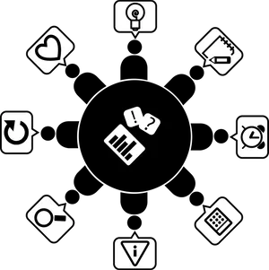 Productivity Apps Concept Graphic PNG Image