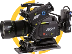 Professional A R R I Cinema Camera Setup PNG Image