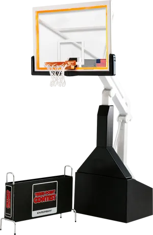 Professional Basketball Hoop Setup PNG Image