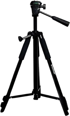 Professional Black Camera Tripod PNG Image