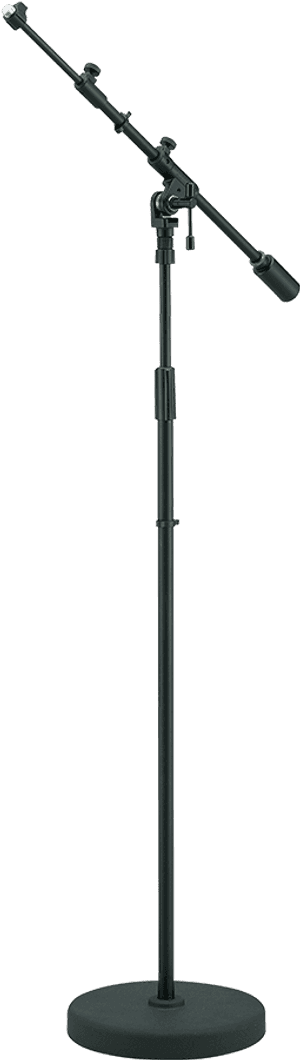Round Base Telescoping Boom Stand Ms756rbk - Mic Stand With Mic, HD Png Download PNG with transparent background