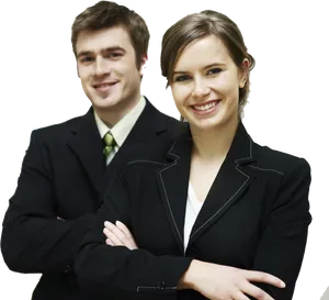 Professional Business Team Pose PNG Image