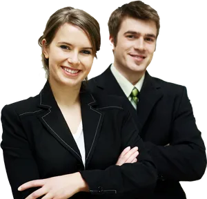 Professional Business Team Pose PNG Image