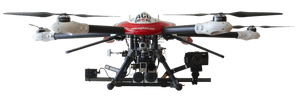 Professional Camera Drone Isolated PNG with transparent background