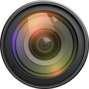 Professional Camera Lens Closeup.png PNG Image