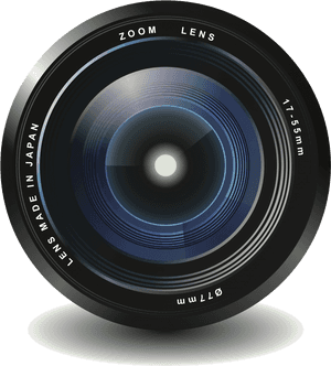 Professional Camera Zoom Lens PNG with transparent background