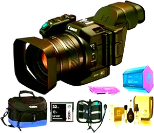 Professional Cameraand Accessories PNG Image